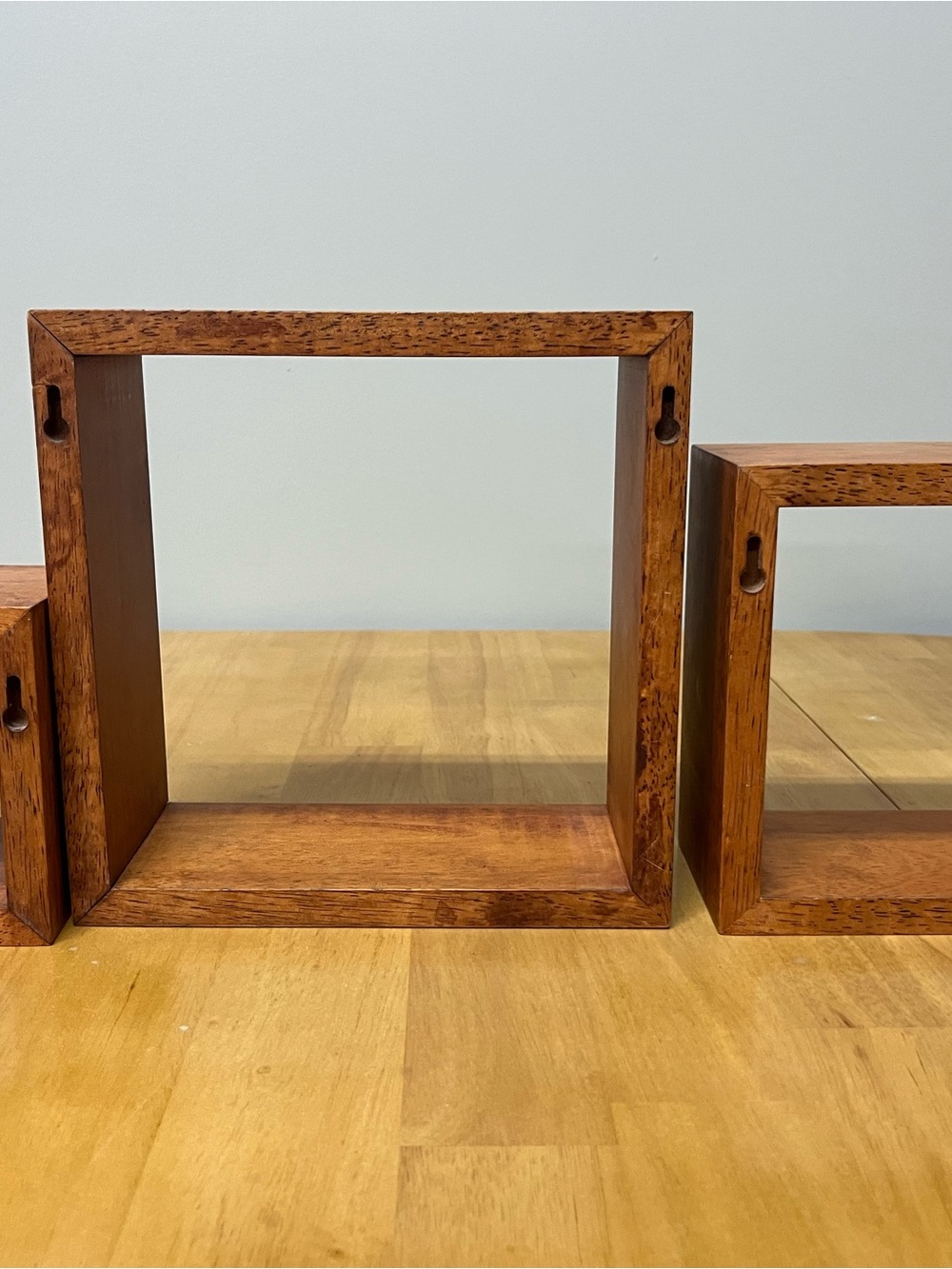 Wooden Wall Display Shelf - Brown